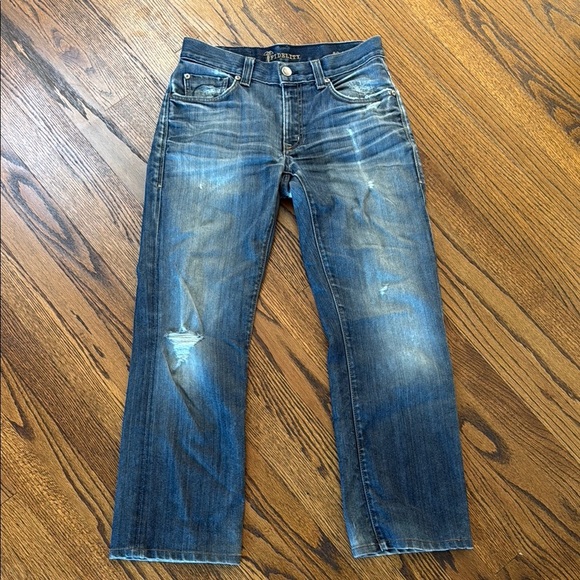 E Fidelity Men's 30 Distressed Denim Straight Jeans - Picture 1 of 6